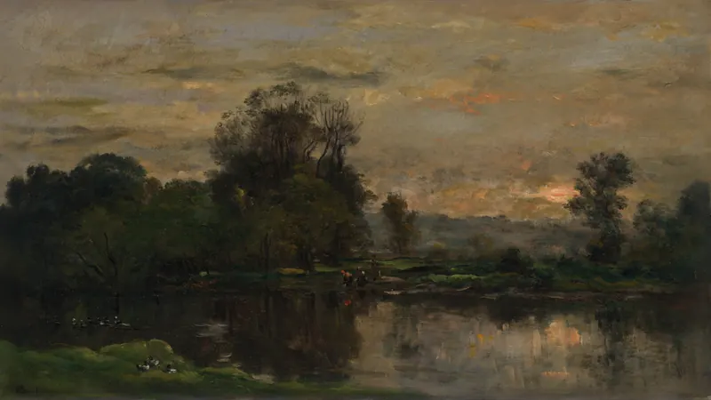 Paisagem com Patos de Charles-François Daubigny