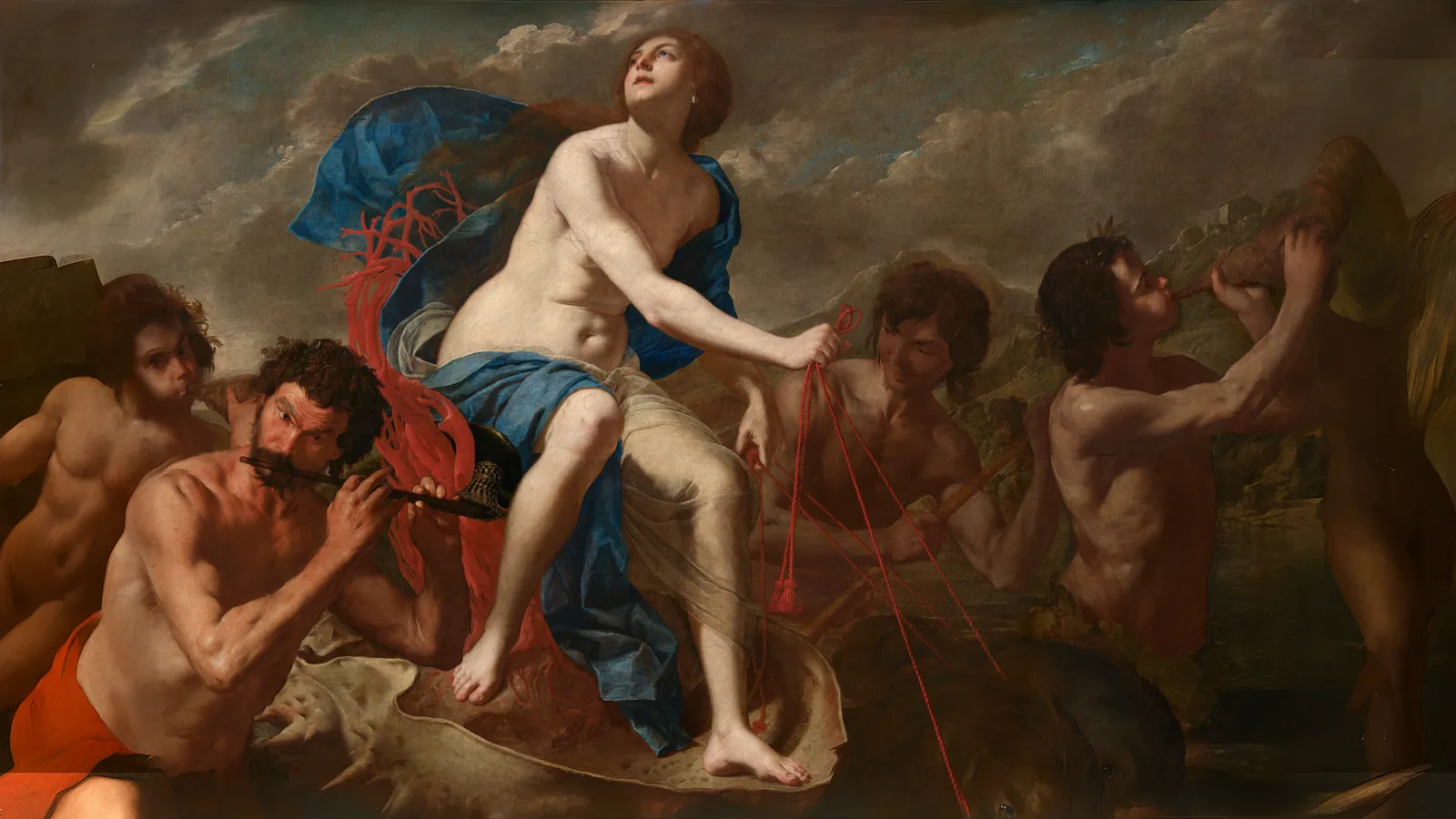 Der Triumph der Galatea von Bernardo Cavallino, erweitert auf 16:9