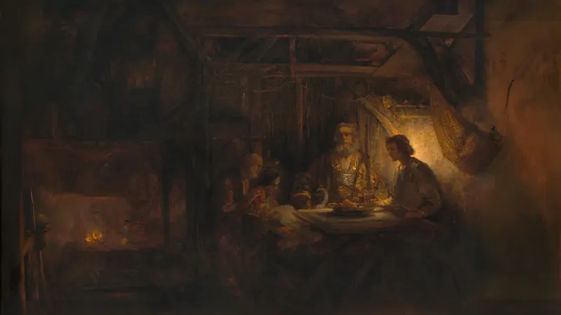 Philemon and Baucis by Rembrandt van Rijn