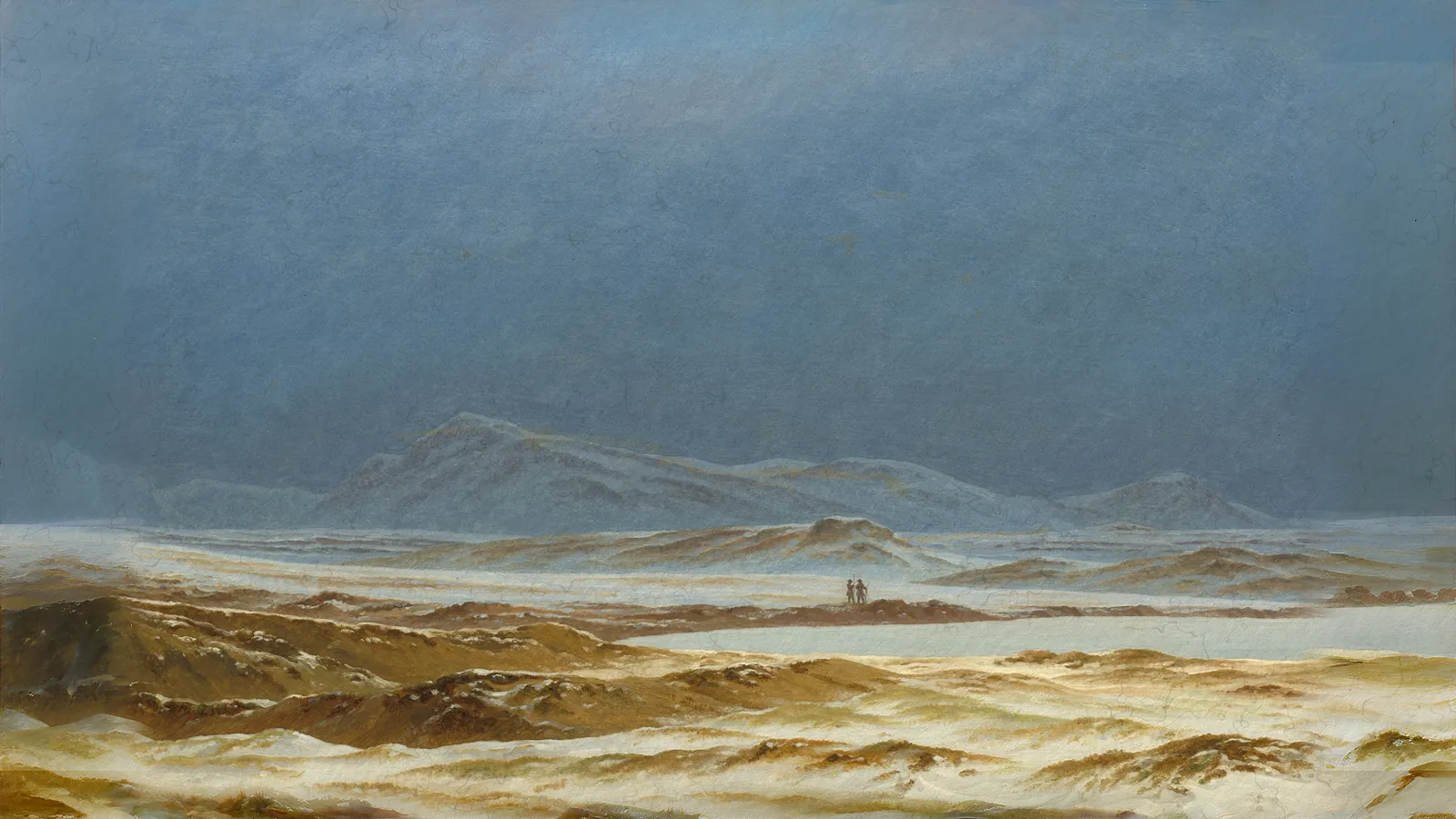 Paesaggio del nord, primavera di Caspar David Friedrich, esteso a 16:9
