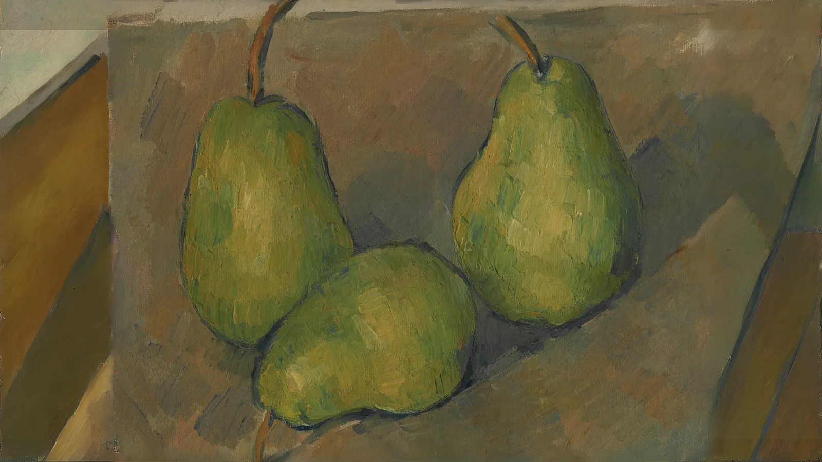 Tre pere di Paul Cézanne, esteso in 16:9