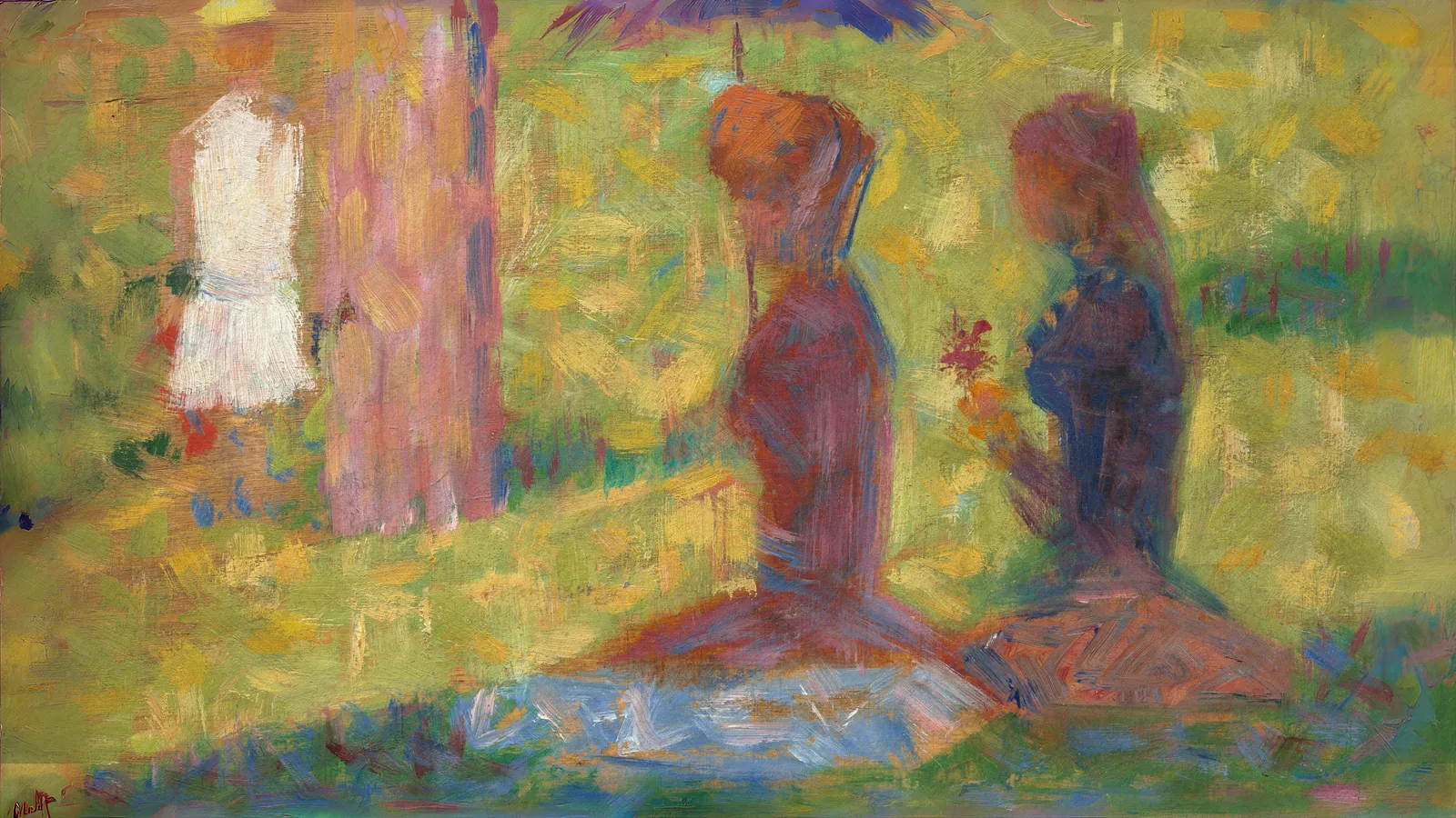 Study of Figures for "La Grande Jatte" by Georges Seurat, extended to 16:9