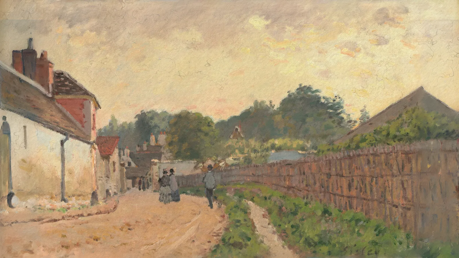 Marly-le-Roi by Alfred Sisley, extended to 16:9