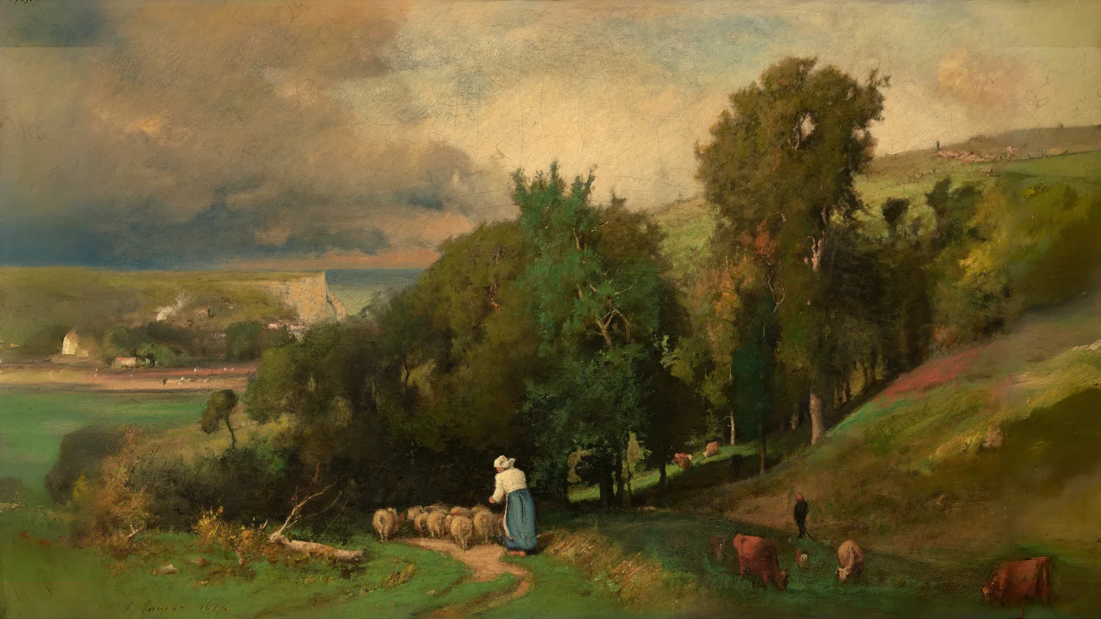 Hang bei Étretat von George Inness, erweitert auf 16:9