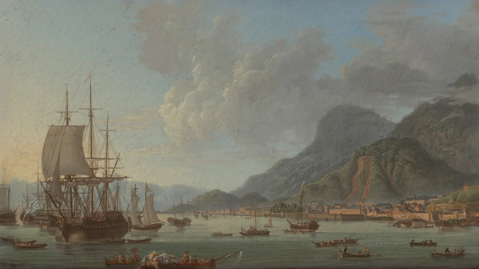 Vista de Cap-Français, Santo Domingo por Olivier Le May, extendido a 16:9