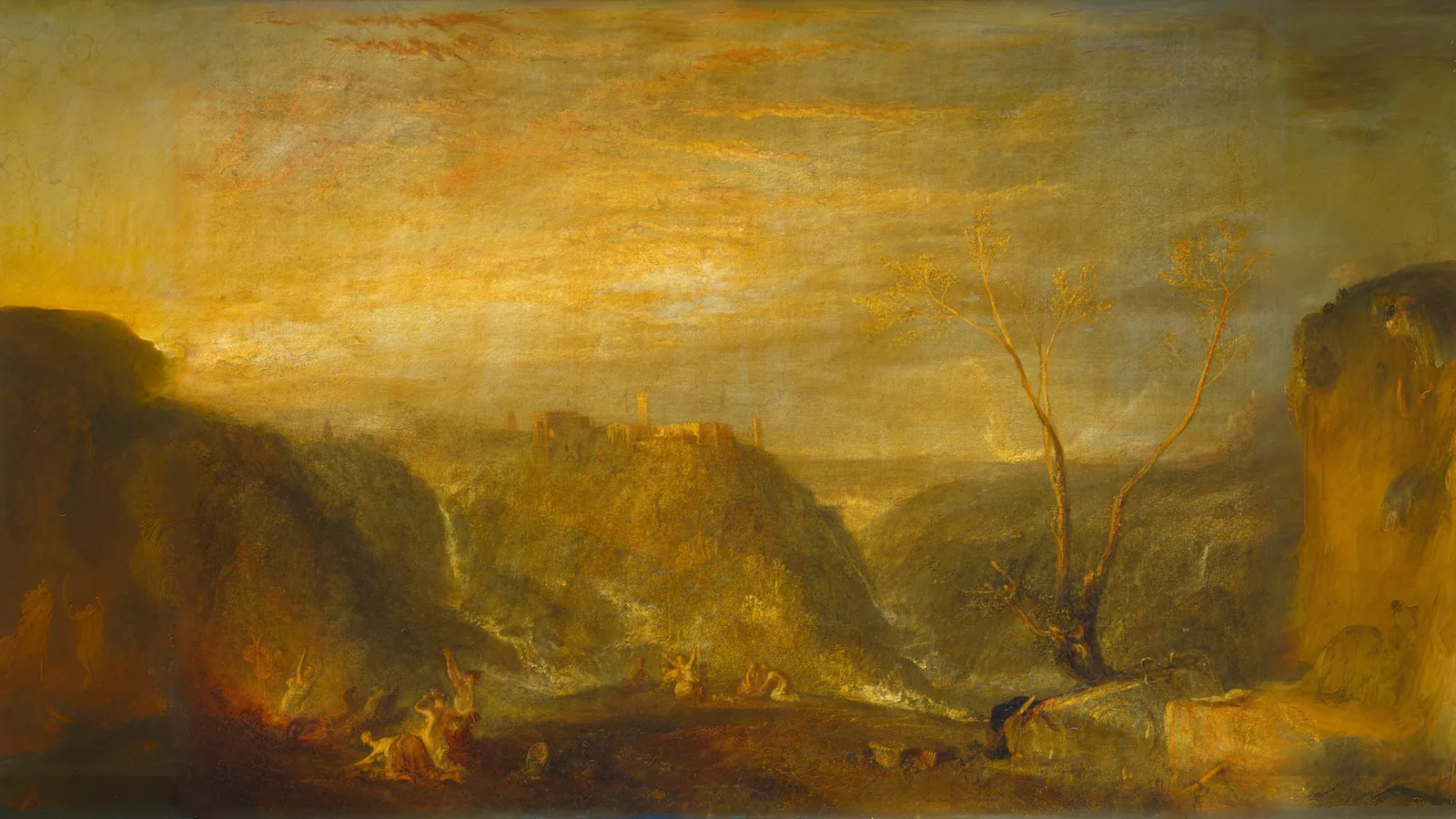 Il ratto di Proserpina di Joseph Mallord William Turner, esteso a 16:9