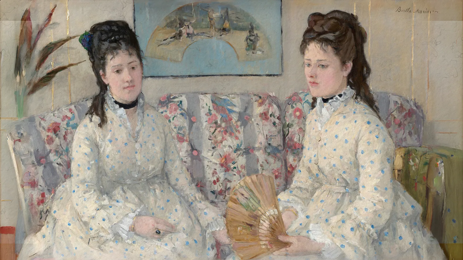 Las hermanas por Berthe Morisot, extendido a 16:9