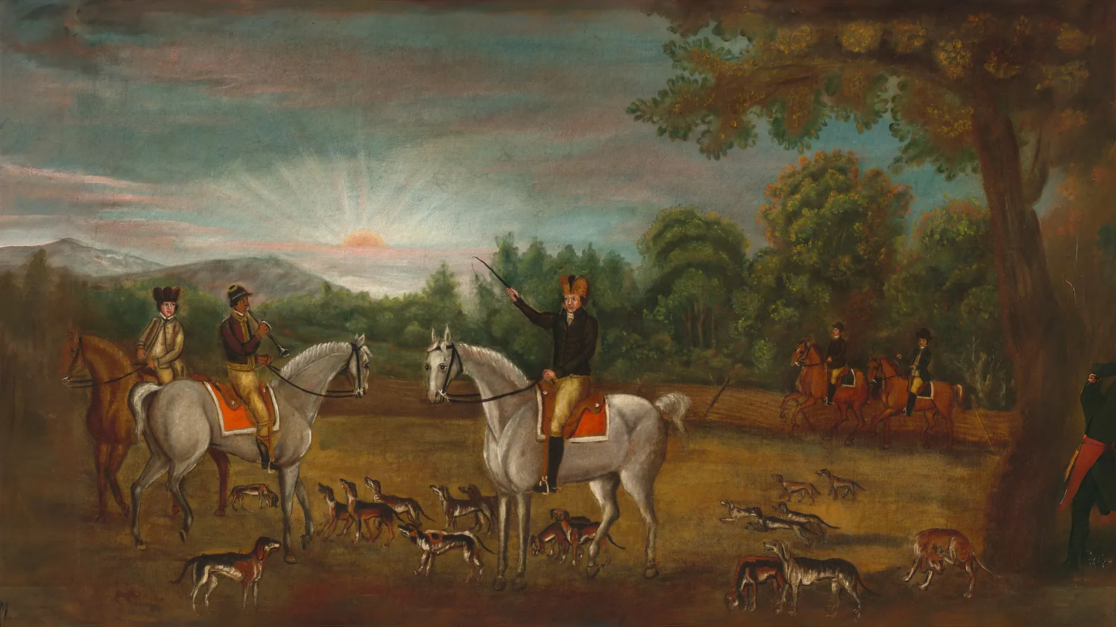The Start of the Hunt by American 19th Century, extended to 16:9