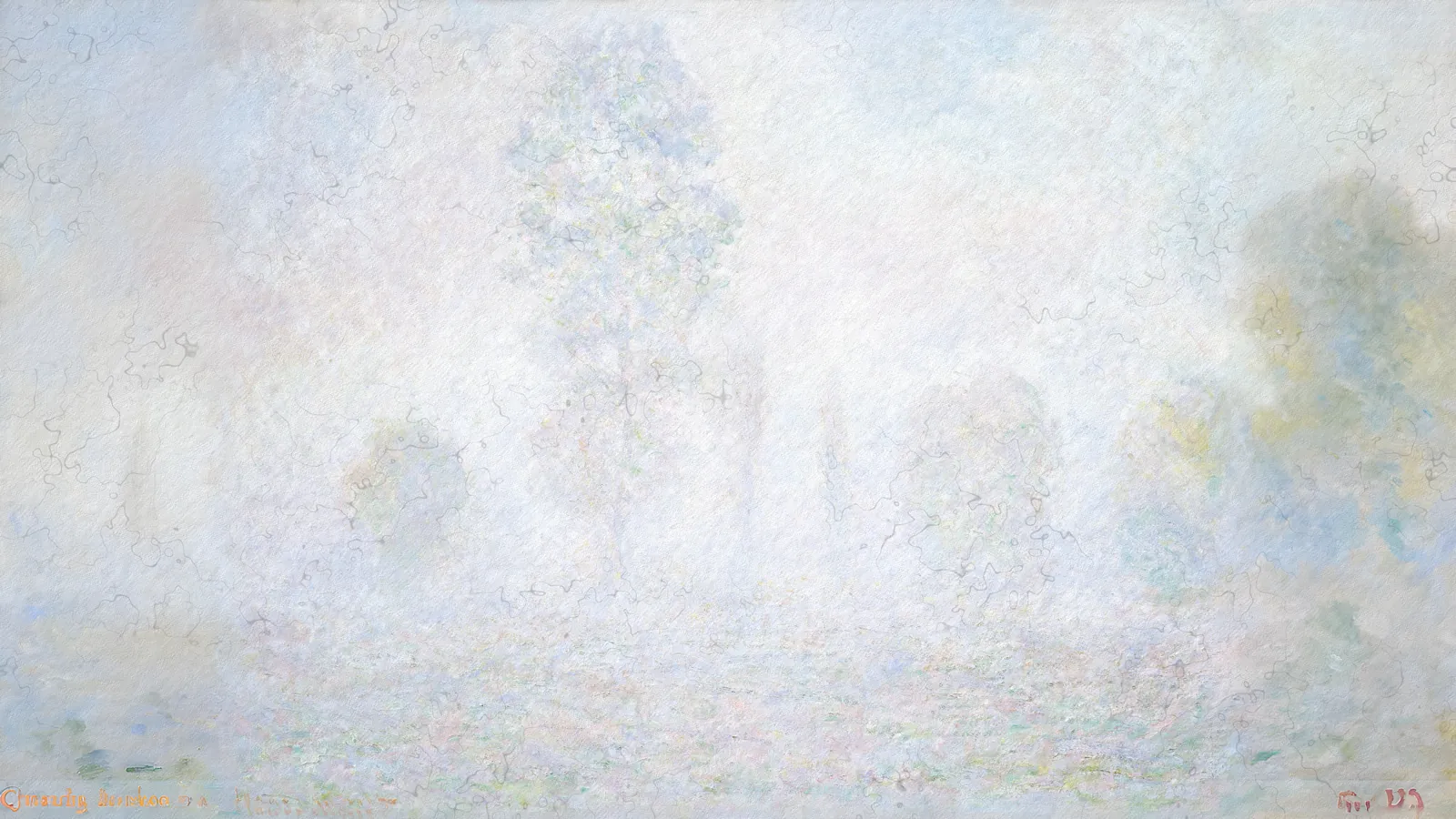 Foschia mattutina di Claude Monet, esteso in 16:9