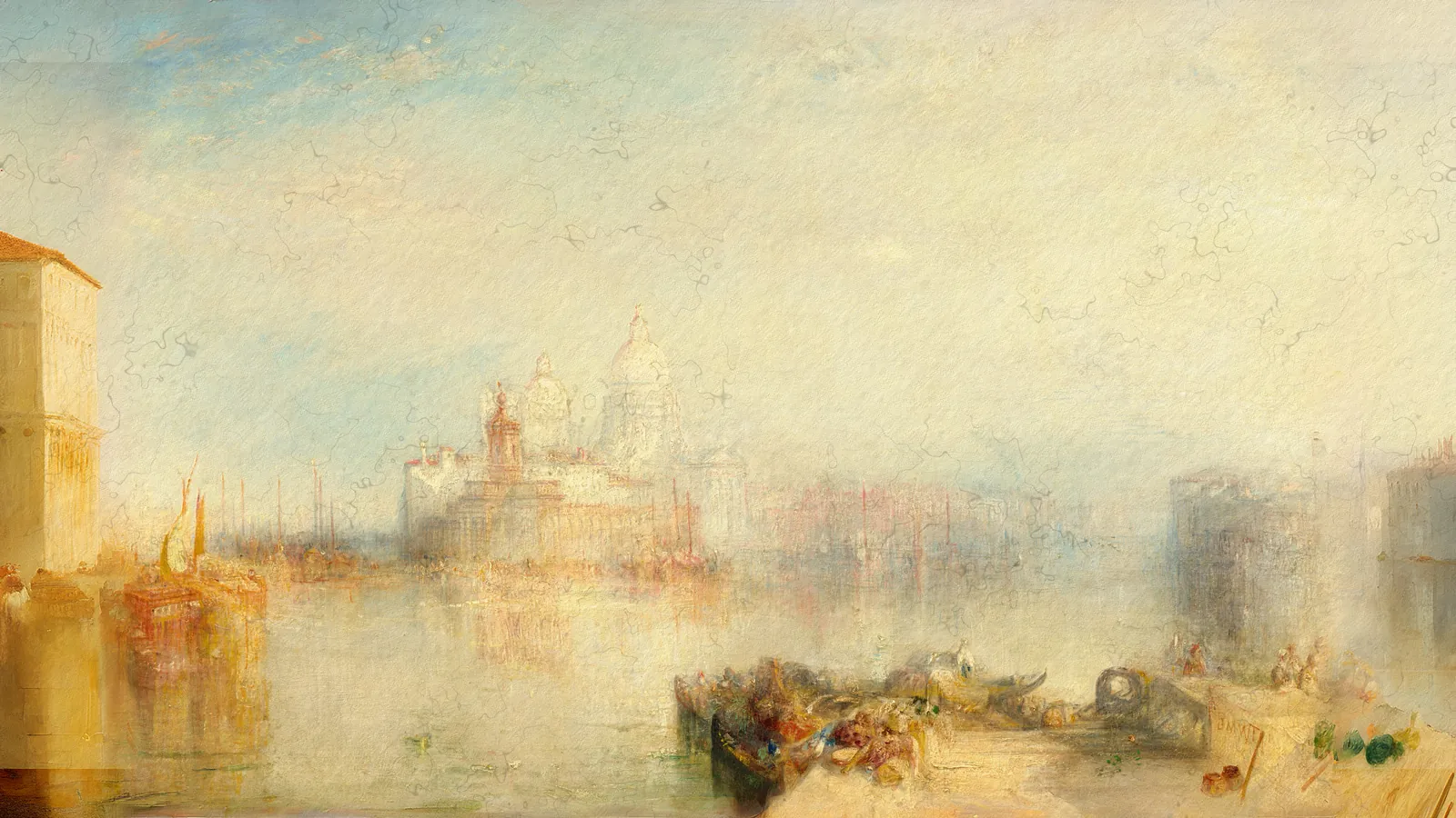The Dogana and Santa Maria della Salute, Venice by Joseph Mallord William Turner, extended to 16:9