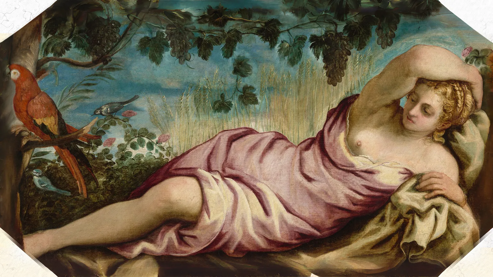 Summer by Jacopo Tintoretto, extended to 16:9