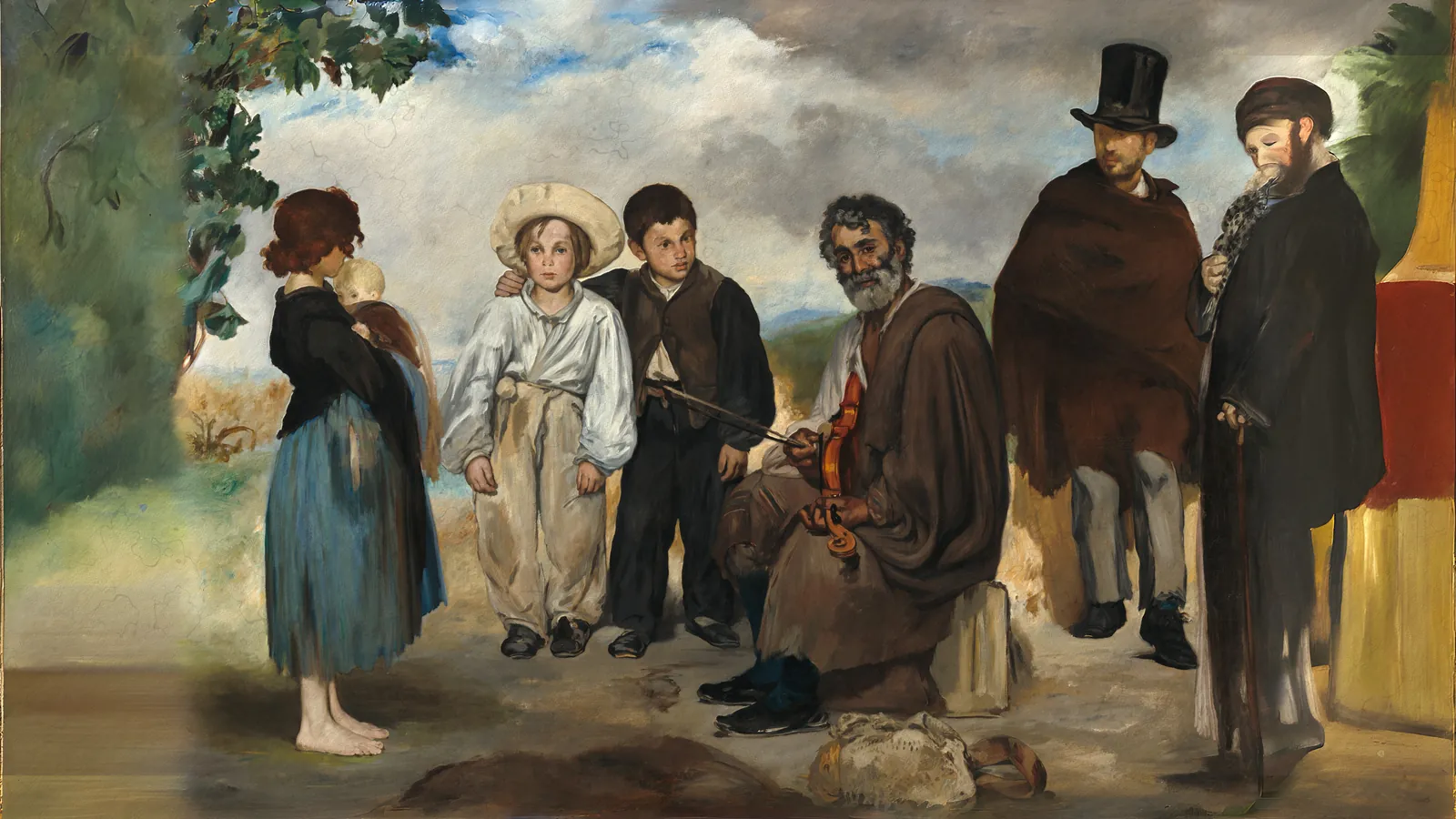 The Old Musician by Édouard Manet, extended to 16:9