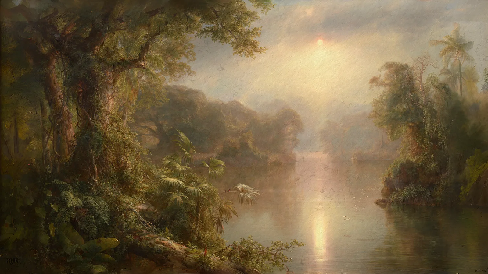 El Rio de Luz (The River of Light) by Frederic Edwin Church, extended to 16:9