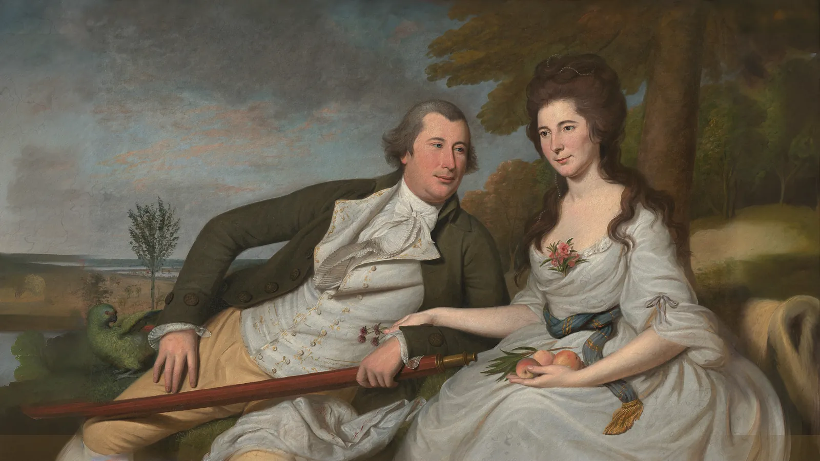 Benjamin and Eleanor Ridgely Laming by Charles Willson Peale, extended to 16:9