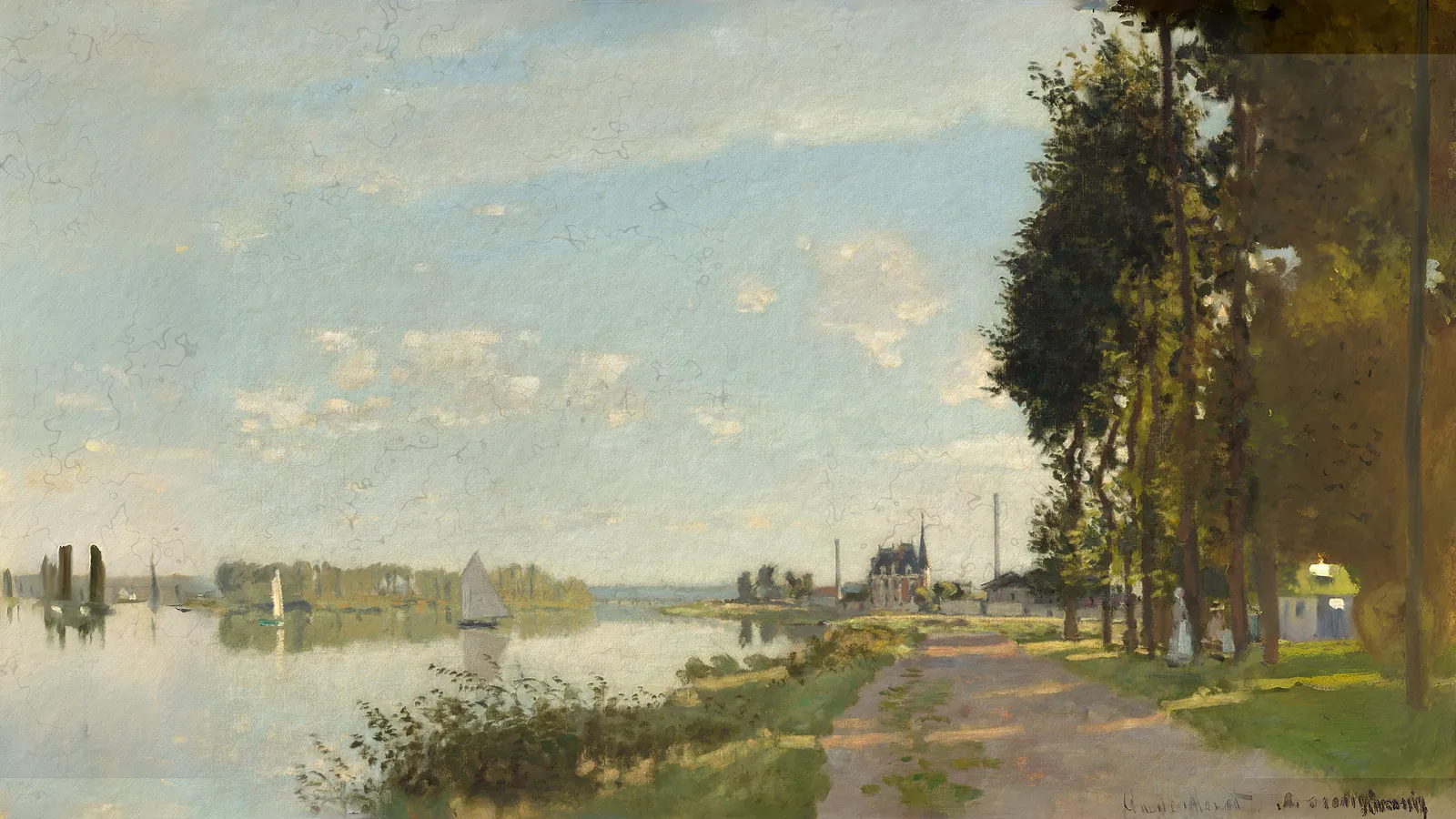 Argenteuil di Claude Monet, esteso in 16:9