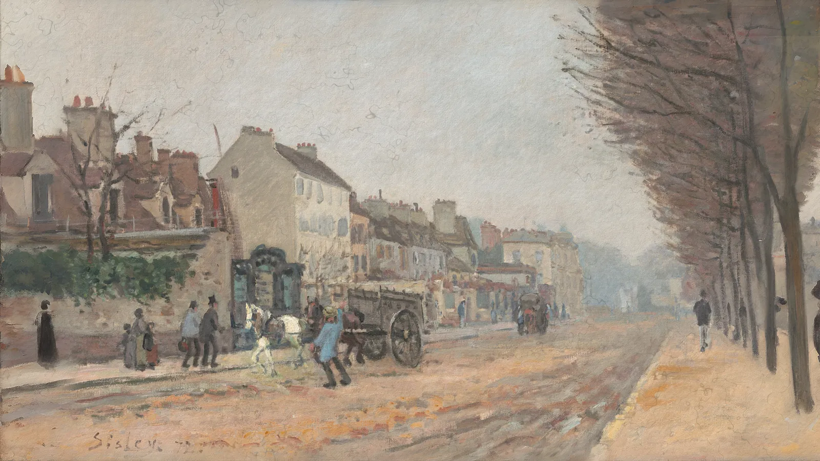 Boulevard Héloïse, Argenteuil by Alfred Sisley, extended to 16:9