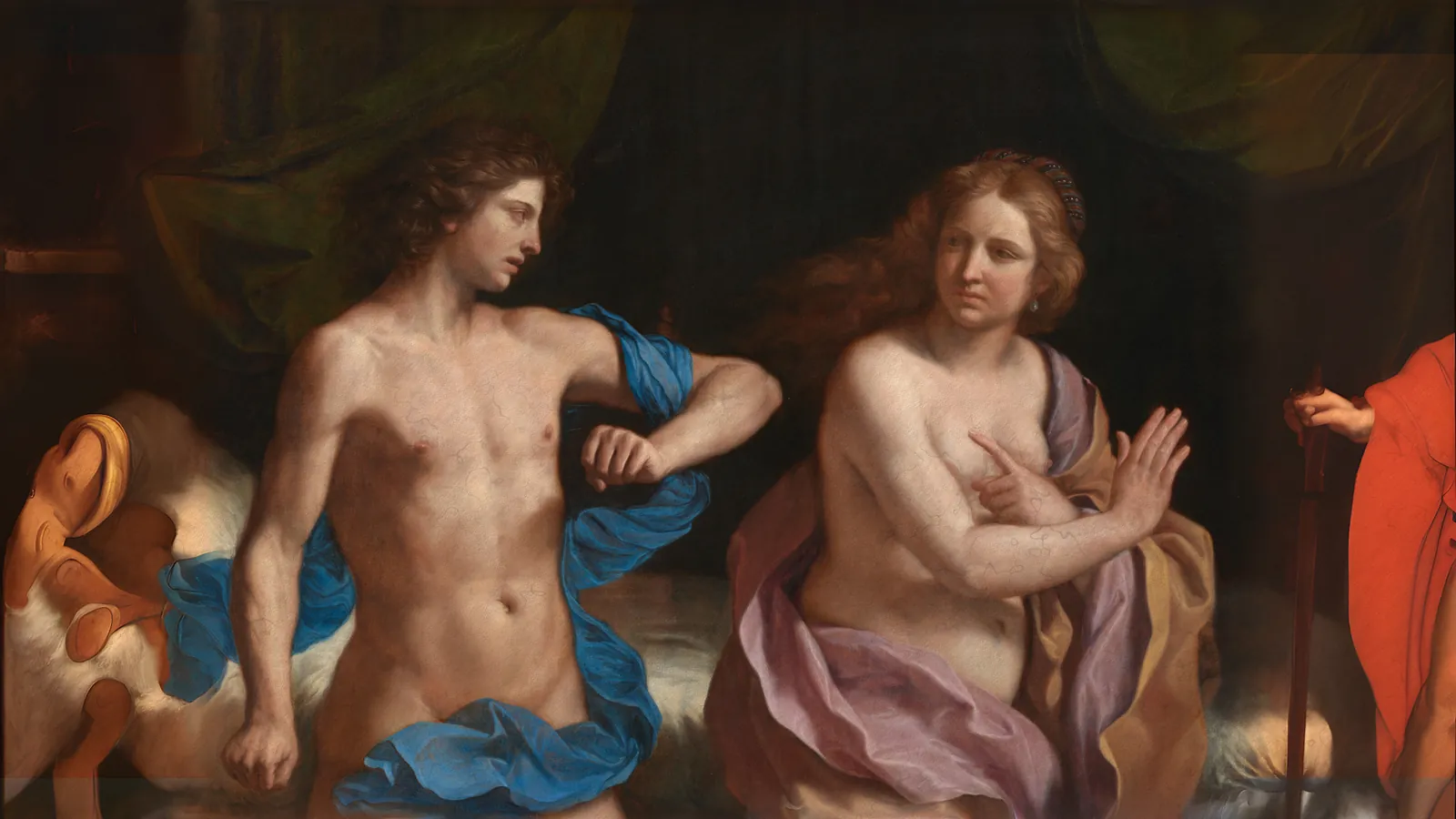 Amnon und Tamar von Guercino, erweitert auf 16:9